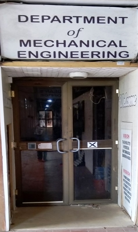 Mechanical Engineering Department Entrance